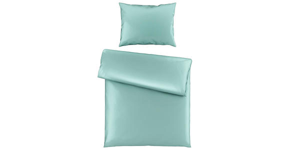 BETTWÄSCHE TANJA Satin 140/220 cm - Salbeigrün, Basics, Textil (140/220cm) - Novel
