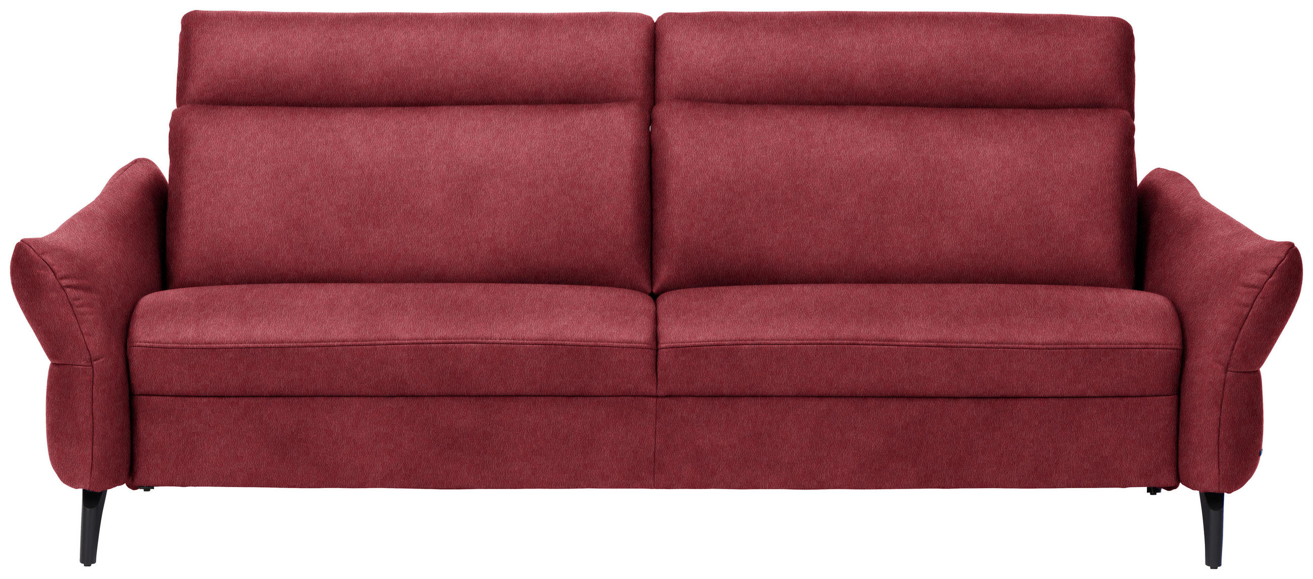 3-SITZER-SOFA in Leder Weinrot  - Anthrazit/Weinrot, Design, Leder/Metall (227/92/97cm) - Himolla Komfortklass