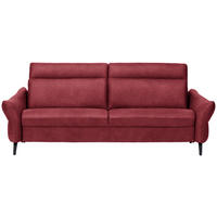 3-SITZER-SOFA in Leder Weinrot  - Anthrazit/Weinrot, Design, Leder/Metall (227/92/97cm) - Himolla Komfortklass