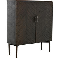 HÖG BYRÅ  i 100/130/40 cm  - mörkbrun, Design, metall/trämaterial (100/130/40cm) - Best Price