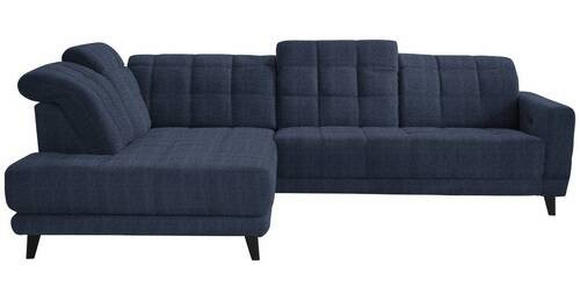 ECKSOFA in Webstoff Dunkelblau  - Schwarz/Dunkelblau, Design, Holz/Textil (216/302cm) - Xora