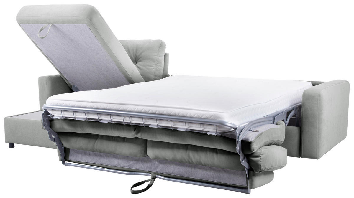 ECKSOFA Grau Webstoff  - Schwarz/Grau, KONVENTIONELL, Kunststoff/Textil (160/270cm) - Carryhome