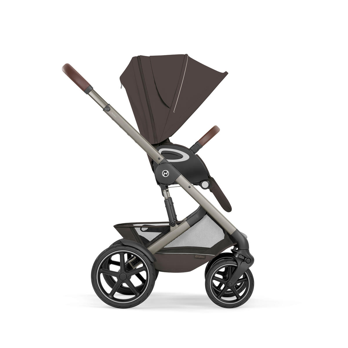 KINDERWAGEN Talos S TPE inkl. Fold-Carrycot  - Taupe/Dunkelbraun, Basics, Textil/Metall (93/60/115cm) - cybex GOLD
