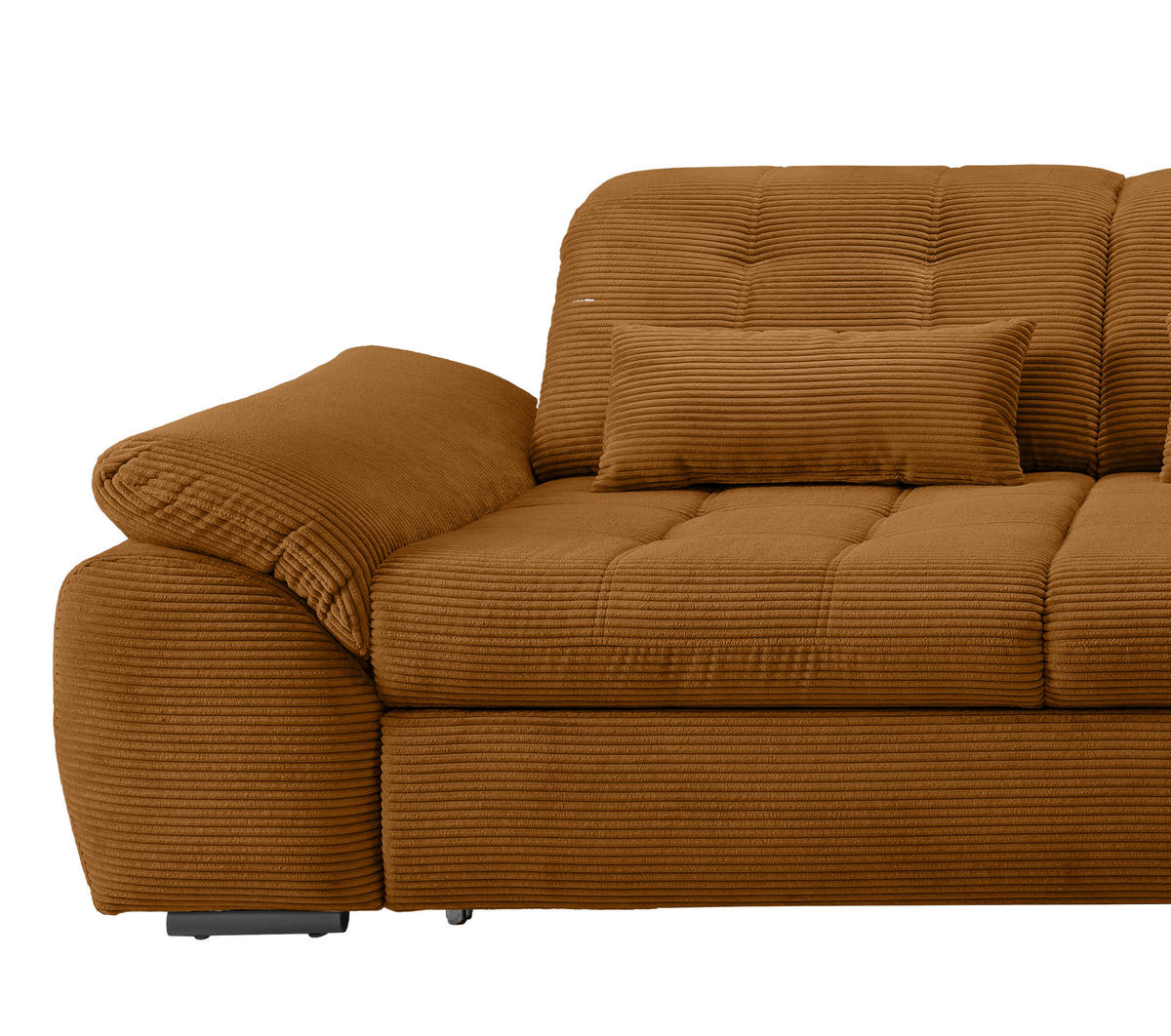 ECKSOFA in Cord Goldfarben  - Goldfarben/Schwarz, Modern, Textil/Metall (314/184cm) - Livetastic