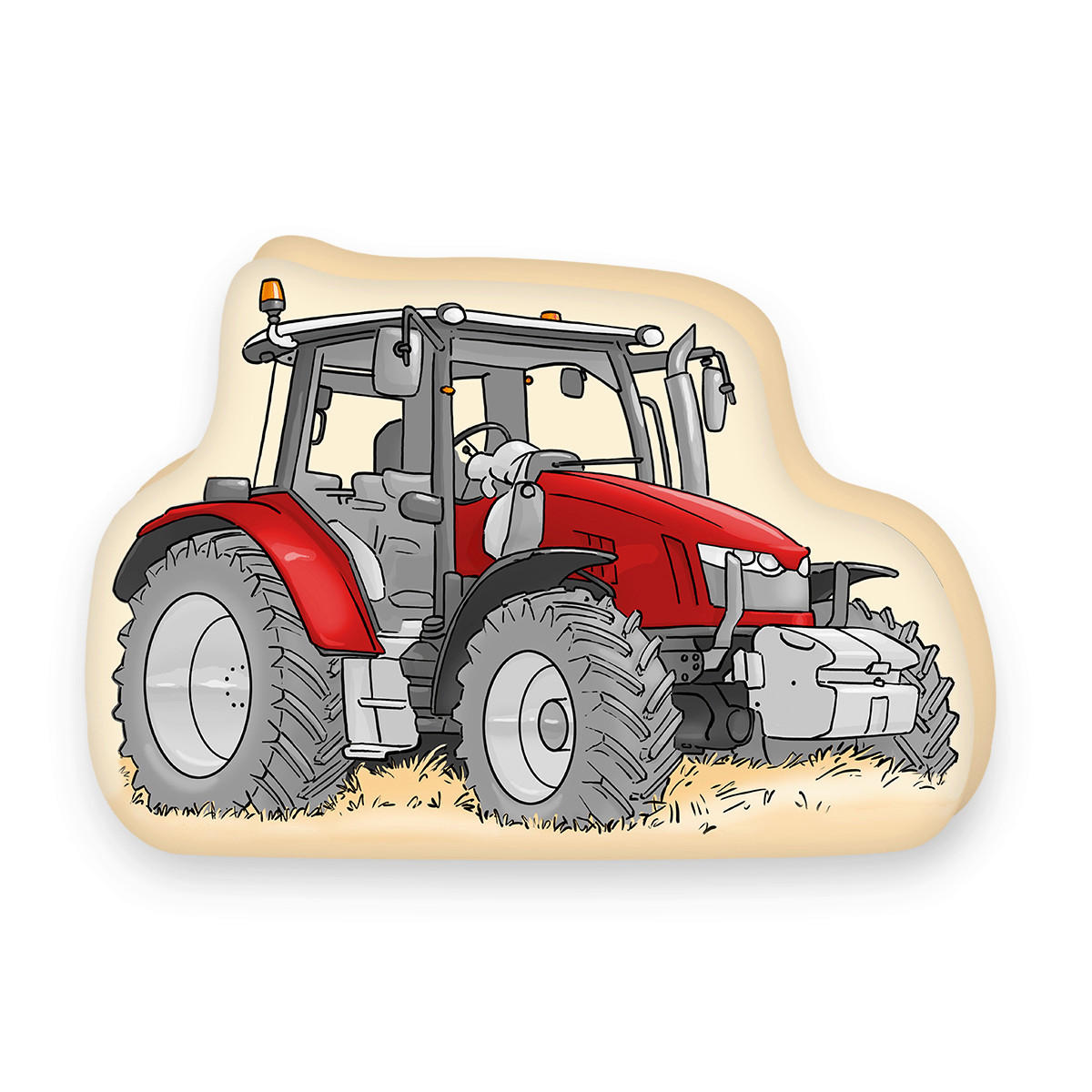 KINDERKISSEN TRAKTOR  - Rot/Multicolor, Basics, Textil (36/24/5cm) - Herding