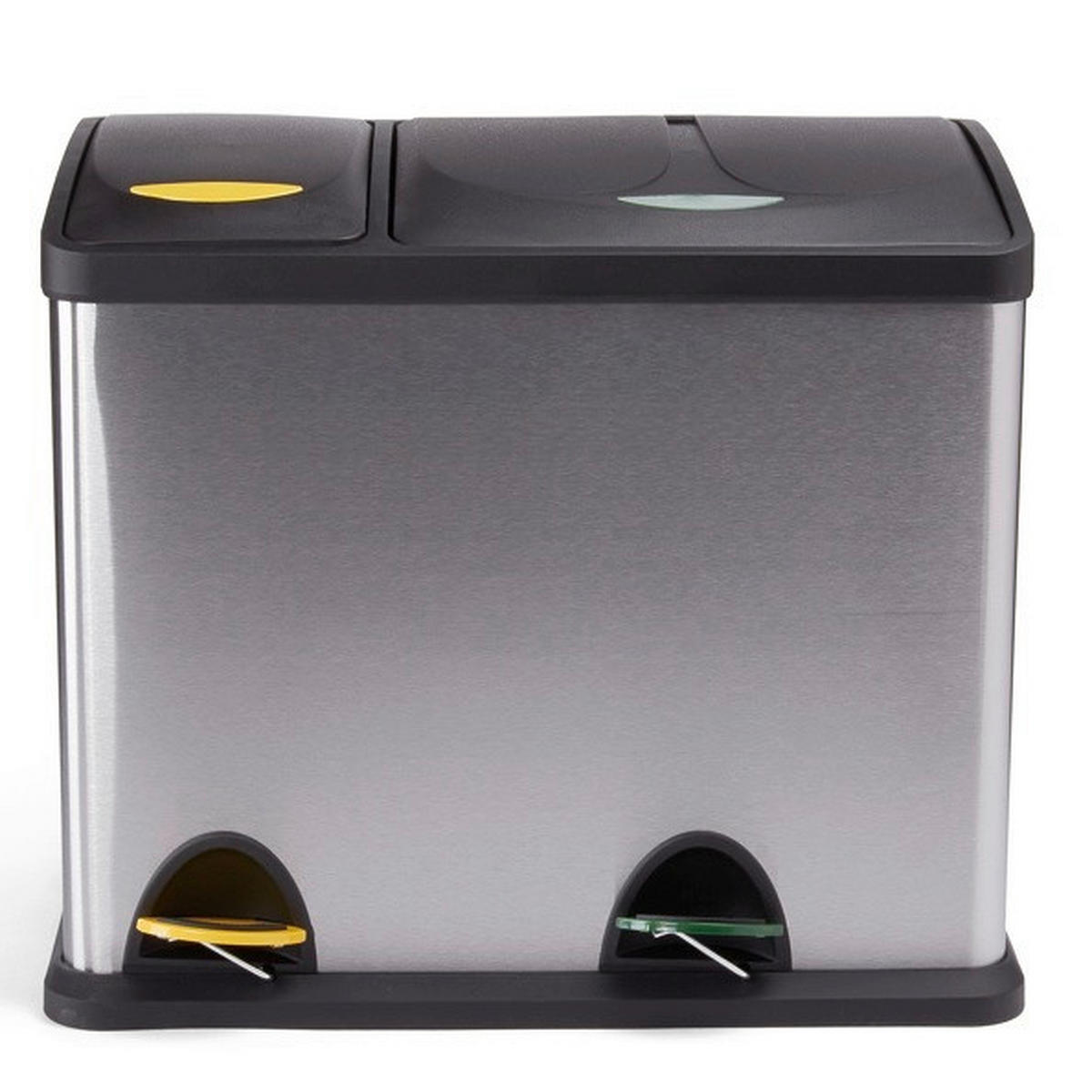 TRETEIMER Metall   - Silberfarben/Schwarz, Basics, Kunststoff/Metall (47/30/40,5cm)