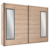 SKRIŇA SO ZRKADLOM, dub artisan, 270/210/65 cm - čierna/dub artisan, Design, kov/kompozitné drevo (270/210/65cm) - Carryhome