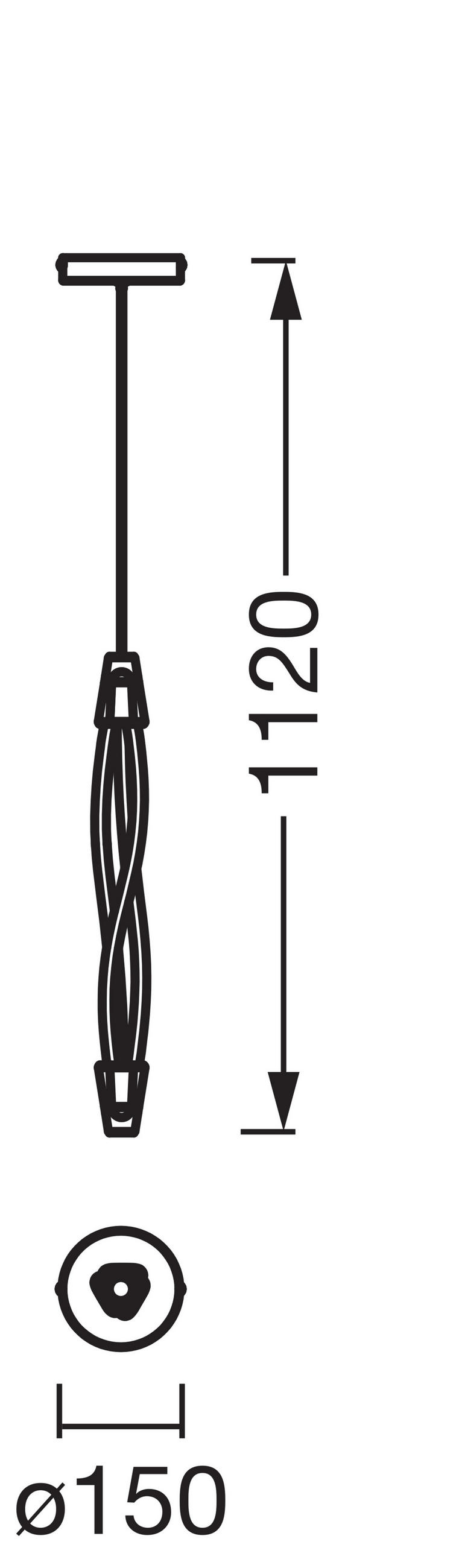 LED-PENDELLEUCHTE 15/112 cm   - Dunkelgrau, KONVENTIONELL, Kunststoff (15/112cm) - Ledvance