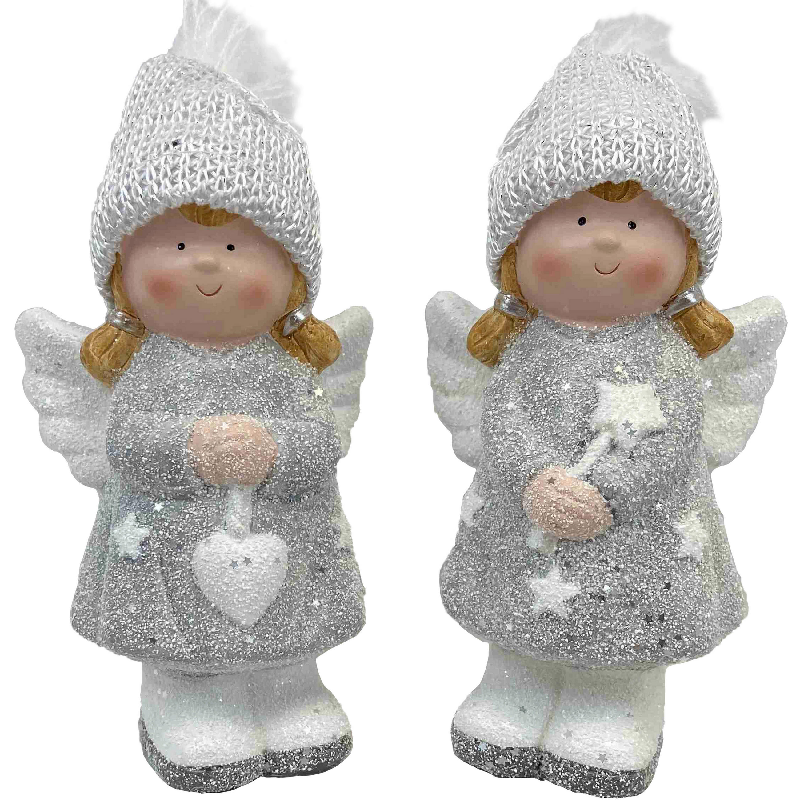 Statuetă Xmassale - maro/alb, Lifestyle, ceramică/textil (10/19,5/8,5cm) - X-Mas