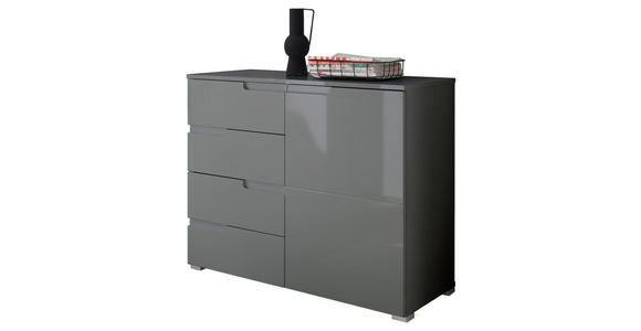 KOMMODE Spice in 100/80/40 cm - Silberfarben/Grau, Basics, Holzwerkstoff/Kunststoff (100/80/40cm) - Carryhome