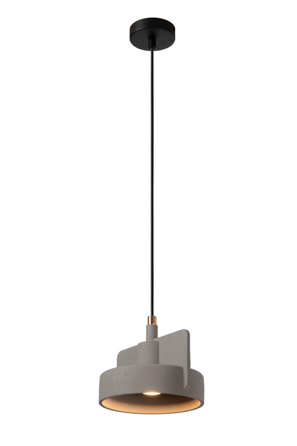 HÄNGELEUCHTE Ninja 22.5/20/120 cm  - Schwarz/Grau, Design, Stein (22.5/20/120cm) - Lucide