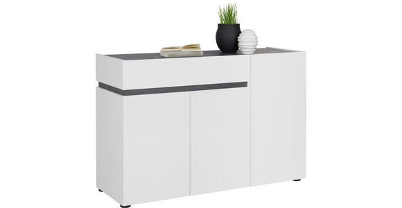 SIDEBOARD in 120,2/80,1/42,6 cm - Anthrazit/Schwarz, Design, Holzwerkstoff/Kunststoff (120,2/80,1/42,6cm) - Voleo