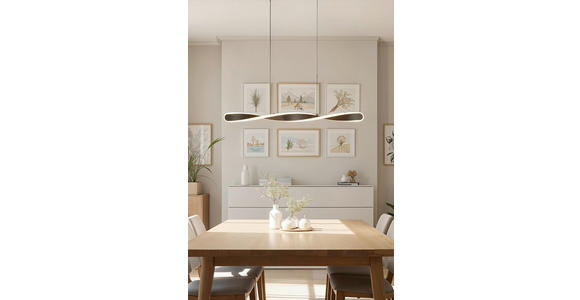 LED-HÄNGELEUCHTE 89/6/150 cm  - Schwarz, Design, Kunststoff/Metall (89/6/150cm) - Novel