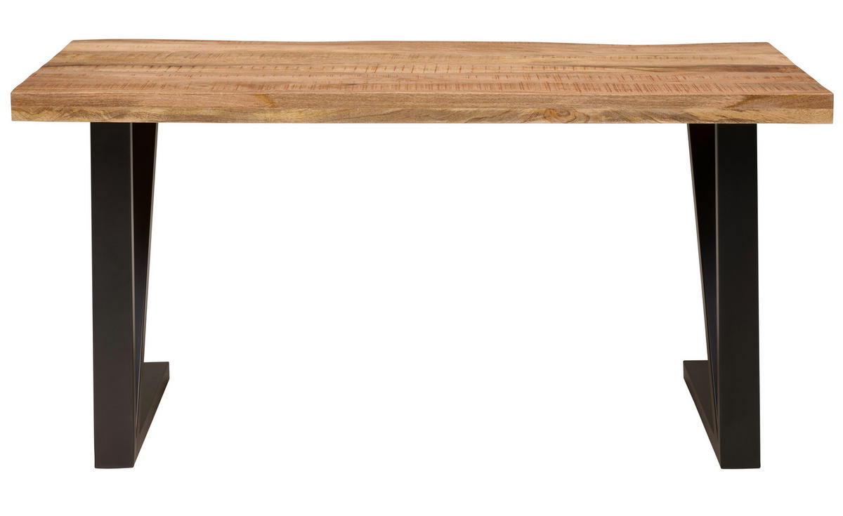 PSACÍ STŮL, přírodní barvy, černá, 160/76/80 cm - černá/přírodní barvy, Moderní, kov/dřevo (160/76/80cm) - Livetastic