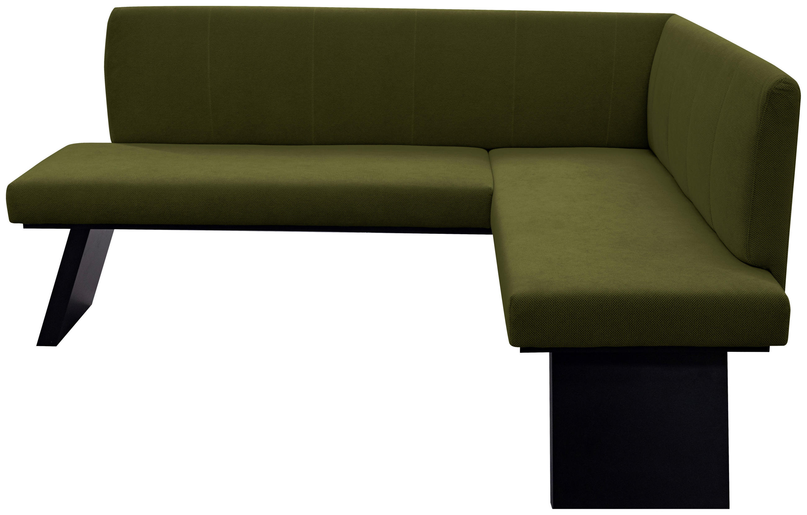 ECKBANK 160/140 cm Webstoff Grün   - Schwarz/Grün, KONVENTIONELL, Textil (160/140cm)