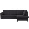 ECKSOFA Dunkelbraun Chenille  - Dunkelbraun/Schwarz, MODERN, Holz/Textil (241/184cm) - Carryhome