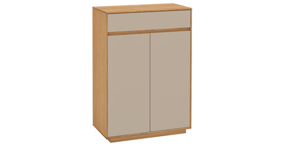 SCHUHSCHRANK 72/103/37 cm  - Sandfarben/Eiche Bianco, Design, Holz/Holzwerkstoff (72/103/37cm) - Novel
