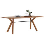 ESSTISCH in Holz, Metall 200/100/75 cm  - Eichefarben/Schwarz, Natur, Holz/Metall (200/100/75cm) - Dieter Knoll