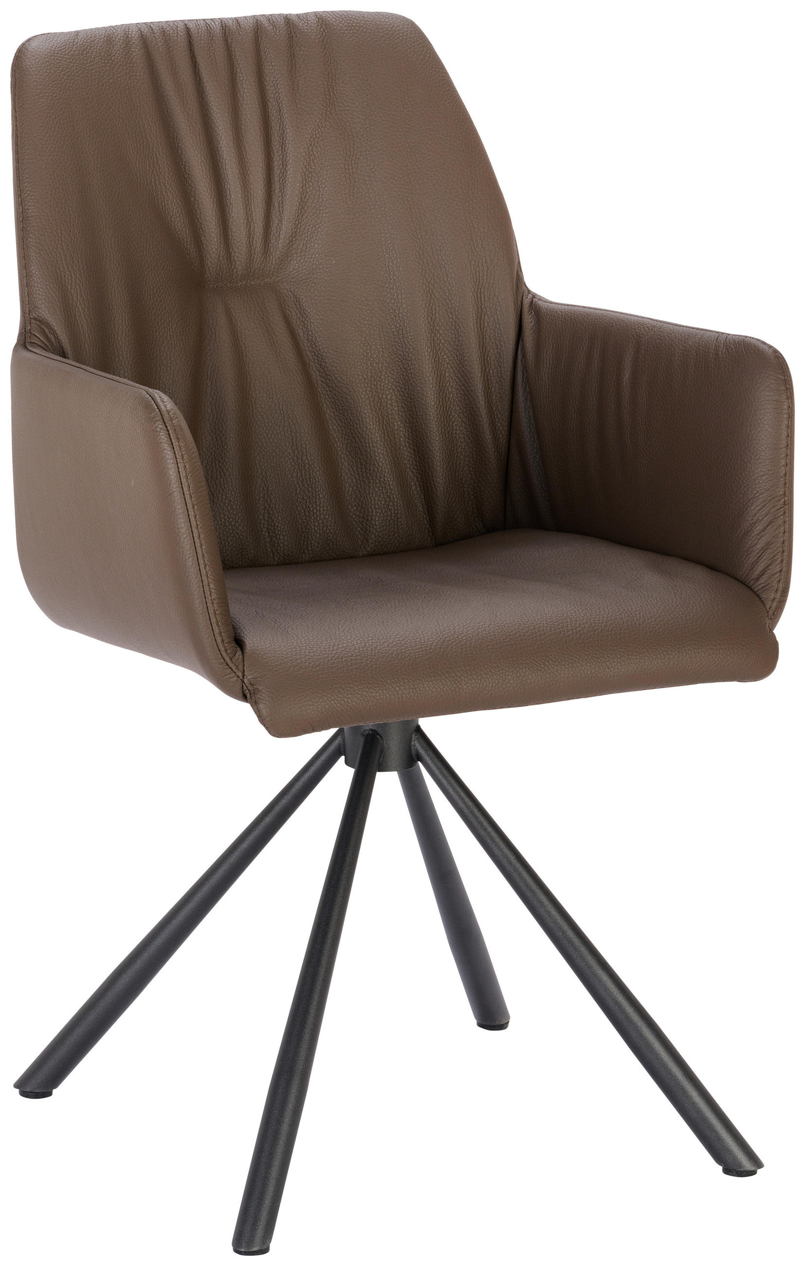 ARMLEHNSTUHL  in Mikrofaser  - Dunkelbraun/Anthrazit, Design, Textil/Metall (55/89/59cm) - Bert Plantagie