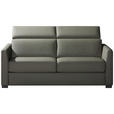 SCHLAFSOFA  in Mikrofaser Khaki  - Khaki/Schwarz, Design, Holz/Textil (184/85/97cm) - Novel