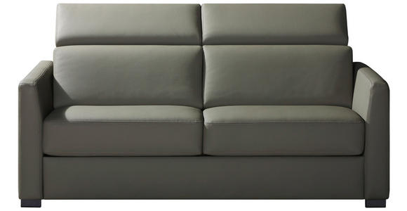 SCHLAFSOFA  in Mikrofaser Khaki  - Khaki/Schwarz, Design, Holz/Textil (184/85/97cm) - Novel