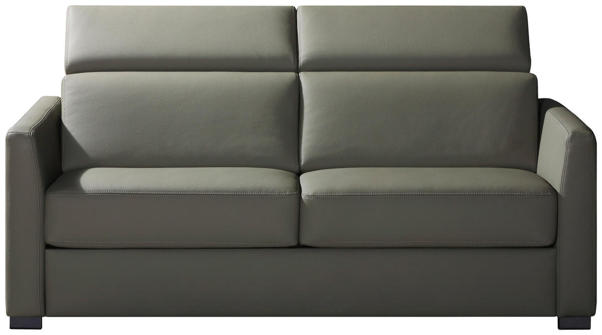 SCHLAFSOFA  mit Bettkasten erhältlich, Bettfunktion erhältlich, Rücken echt, Armteil links, Armteil rechts Flachgewebe Khaki  - Khaki/Schwarz, Design, Holz/Textil (184/85/97cm) - Novel