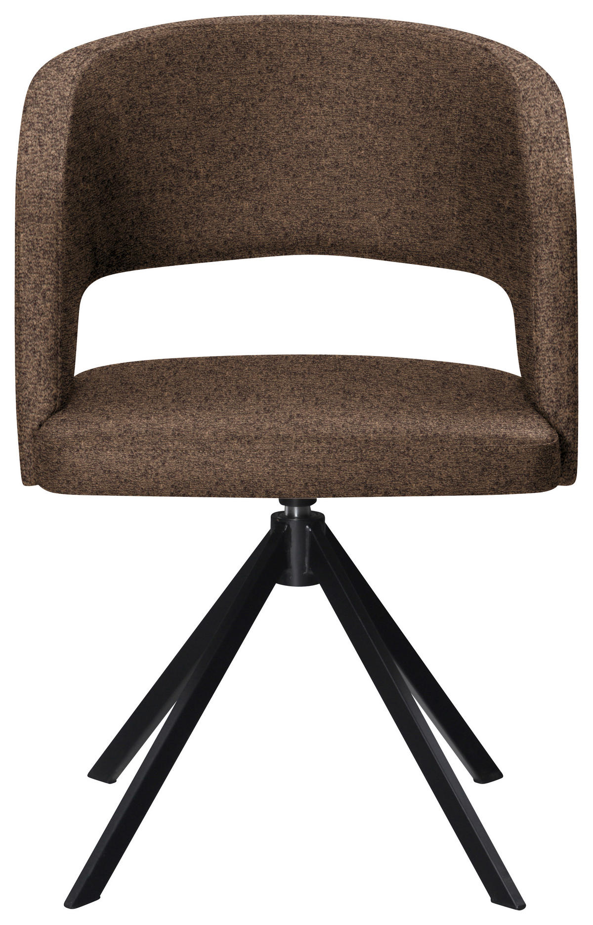 ARMLEHNSTUHL  in Stahl Samt  - Schwarz/Braun, Konventionell, Textil/Metall (56/84/59cm) - Moderano