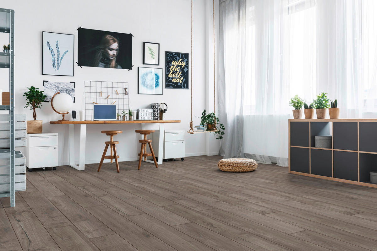 LAMINATBODEN Exquisit  - Teakfarben, KONVENTIONELL, Holz (138.0/19.3/0.8cm)