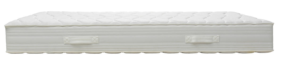 LEŽIŠČE Z ŽEPKASTIM VZMETENJE 90/200 cm  - bela, Basics, tekstil (90/200cm) - Sleeptex