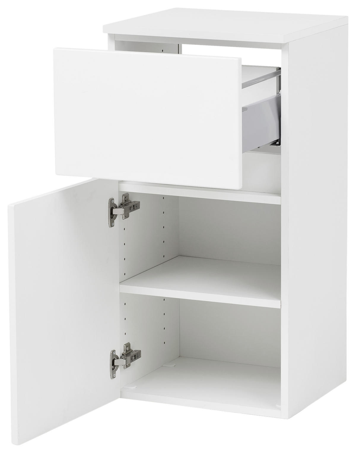 UNTERSCHRANK 40/79/35 cm   - Silberfarben/Weiß, KONVENTIONELL, Holzwerkstoff (40/79/35cm) - Held