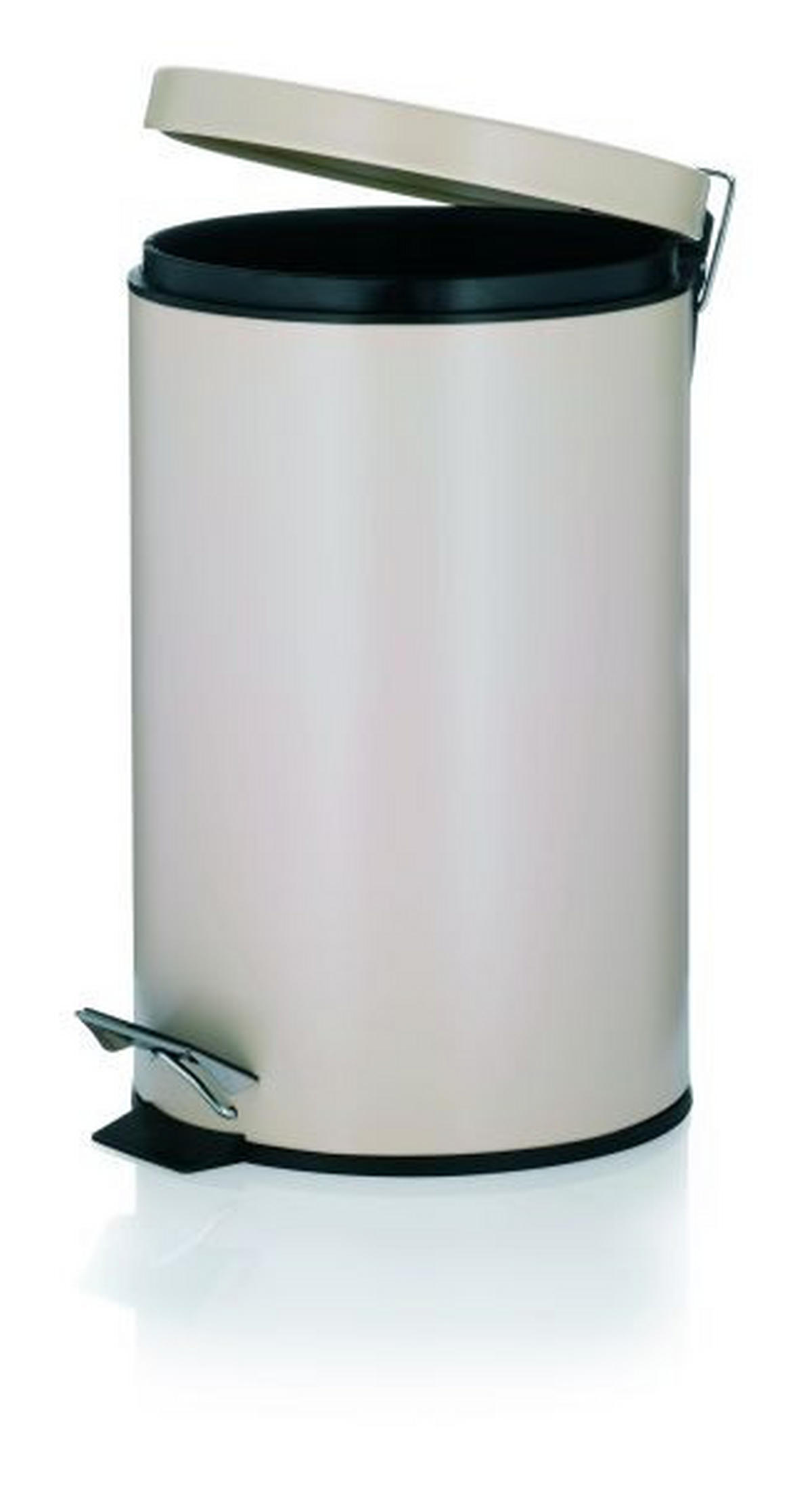 TRETEIMER 12 l  Metall  - Beige/Schwarz, Basics, Kunststoff/Metall (25/40cm) - Kela