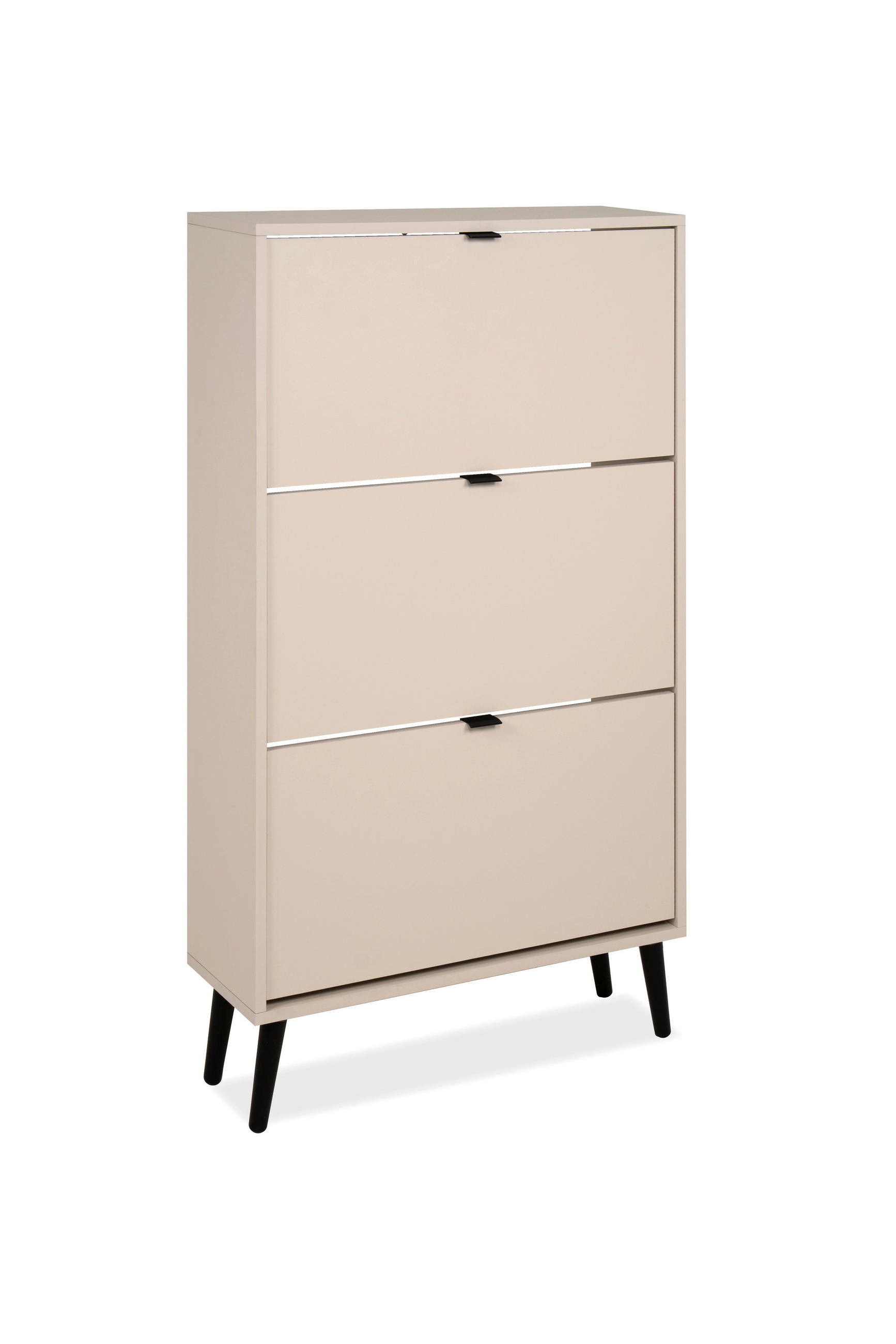 SCHUHKIPPER  in 70/125/24 cm  - Beige/Schwarz, Design, Holz/Holzwerkstoff (70/125/24cm) - MID.YOU