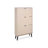 SCHUHKIPPER  in 70/125/24 cm  - Beige/Schwarz, Design, Holz/Holzwerkstoff (70/125/24cm) - MID.YOU