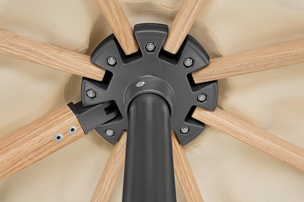 AMPELSCHIRM   - Eichefarben/Naturfarben, Basics, Textil/Metall (358/263/300cm) - Schneider