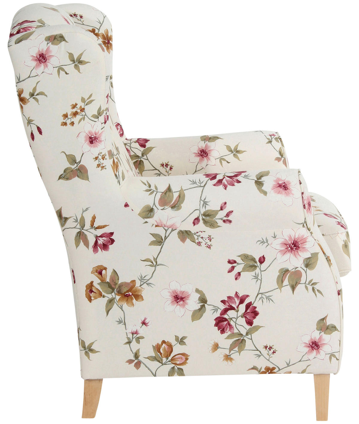 OHRENSESSEL Flachgewebe Multicolor, Weiß  - Buchefarben/Multicolor, Design, Holz/Textil (77/103/86cm) - Max Winzer