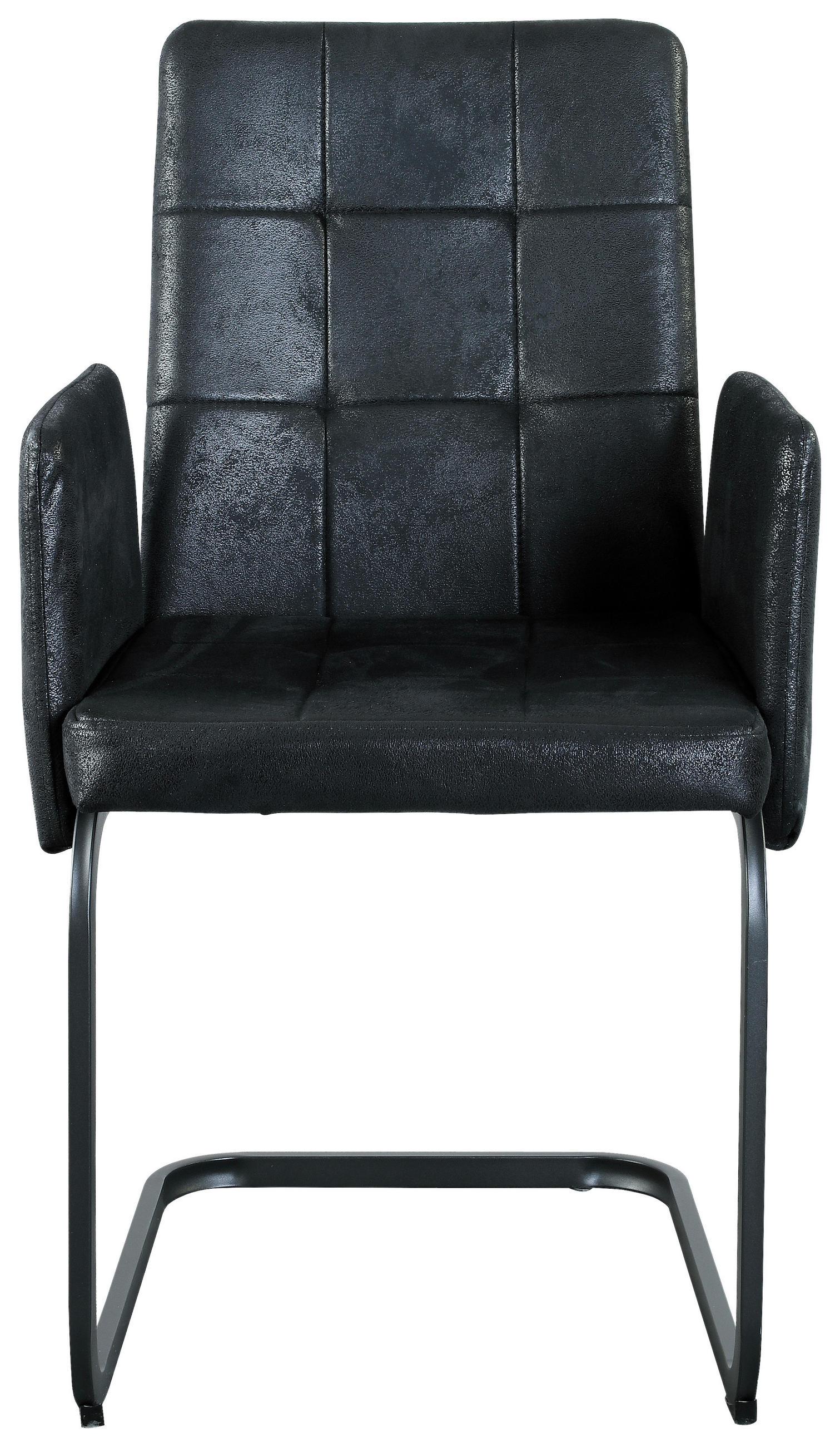 ARMLEHNSTUHL  in Eisen Webstoff  - Schwarz, MODERN, Textil/Metall (52/91/59,5cm) - MID.YOU