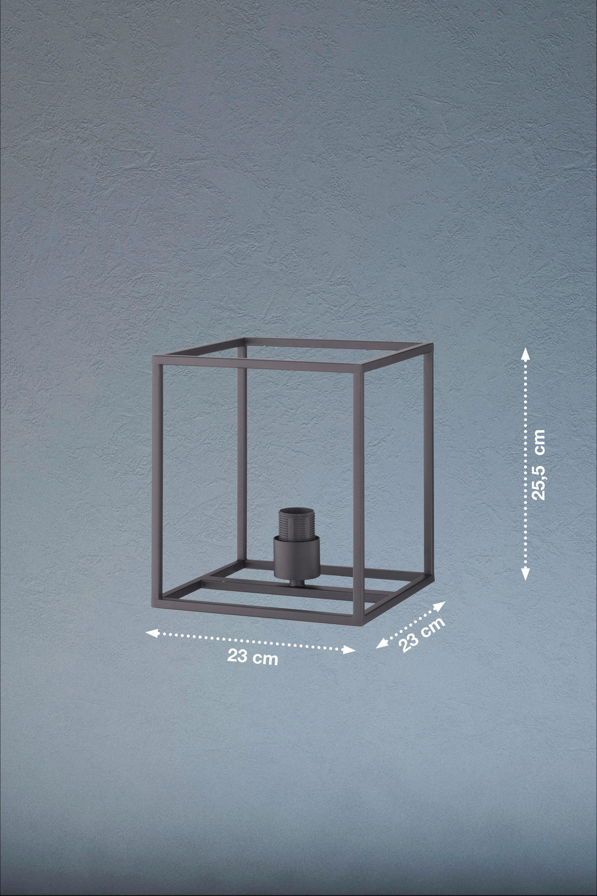 TISCHLEUCHTE - Schwarz, Basics, Metall (23/23/26cm) - Fischer & Honsel