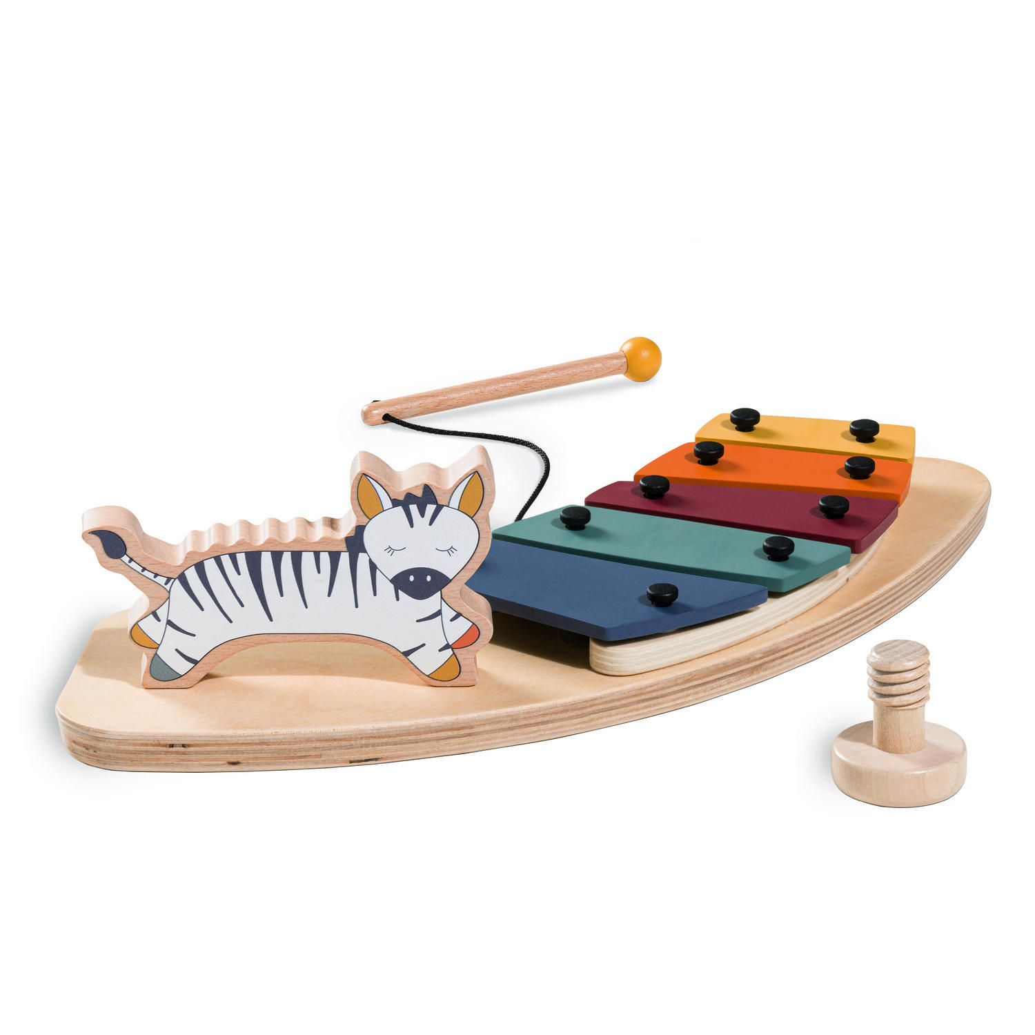 ESS- UND SPIELBRETT Alpha Play Music Set  - Multicolor/Naturfarben, Basics, Holz/Kunststoff (58/43/12,5cm) - Hauck