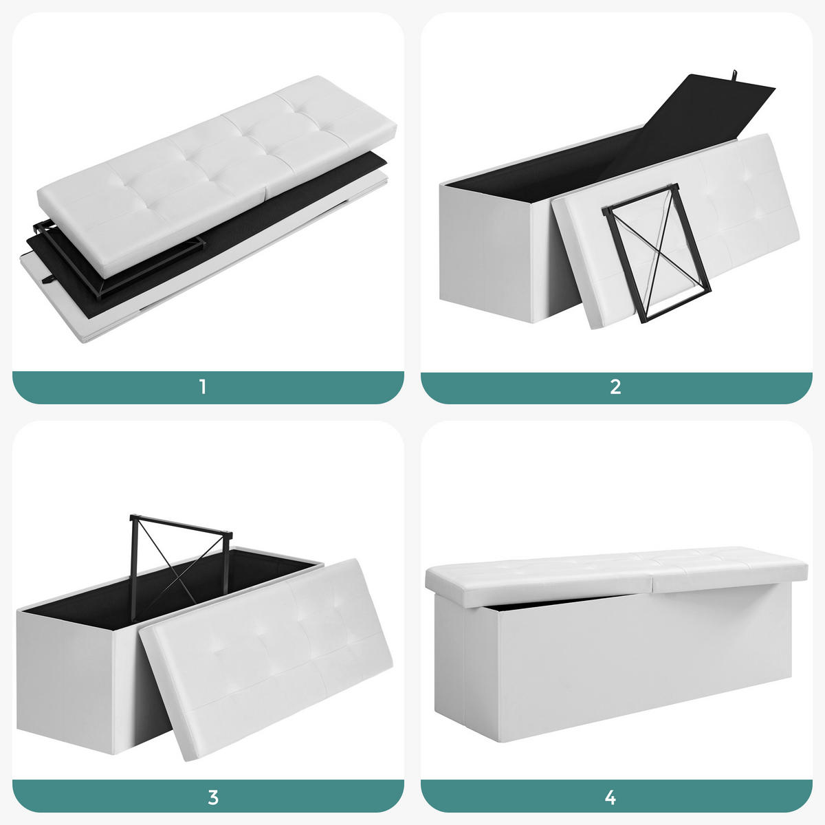 SITZBOX  - Weiß, Basics, Kunststoff (110/38/38cm)