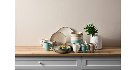KOMBISERVICE Urban Life 24-teilig  - Türkis/Taupe, Design, Keramik - Landscape