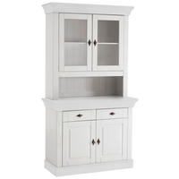BUFFET 108/197/45 cm  in Weiß  - Weiß/Kupferfarben, ROMANTIK / LANDHAUS, Glas/Holz (108/197/45cm) - Boxxx