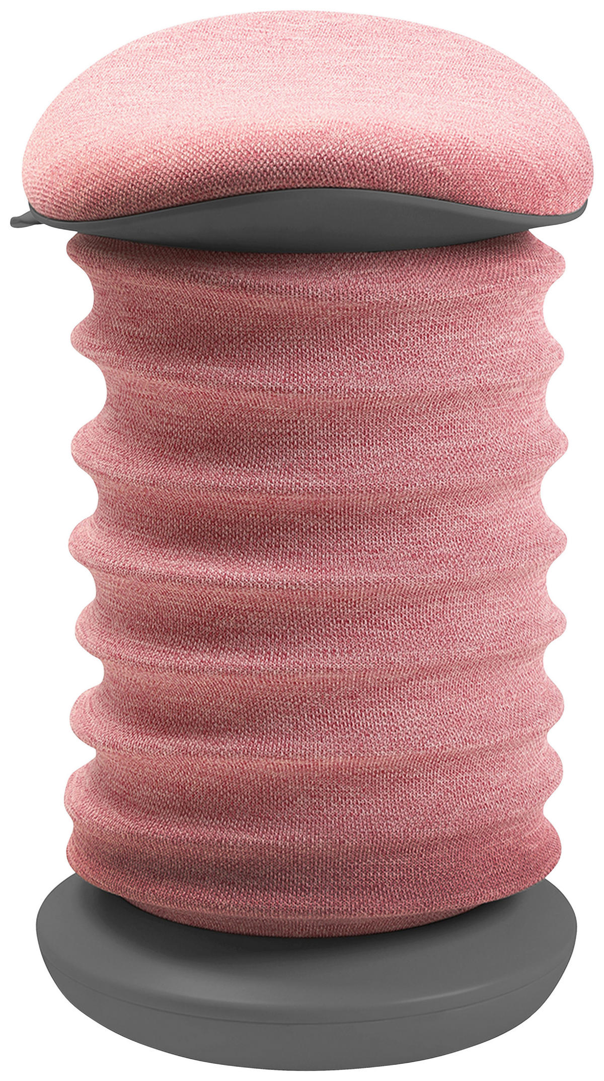 BÜROHOCKER Grau, Rosa  - Rosa/Grau, Design, Kunststoff/Textil (37,5/53-64/36cm) - Topstar