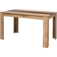 JEDÁLENSKÝ STÔL, čierna, dub artisan, 135/75/80 cm - čierna/dub artisan, Basics, kompozitné drevo (135/75/80cm) - Carryhome