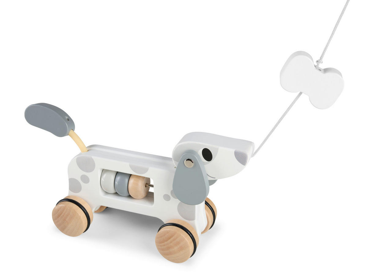 FIGURA ZA VUĆI   - bijela/siva, Basics, drvo (20/8/15cm) - My Baby Lou