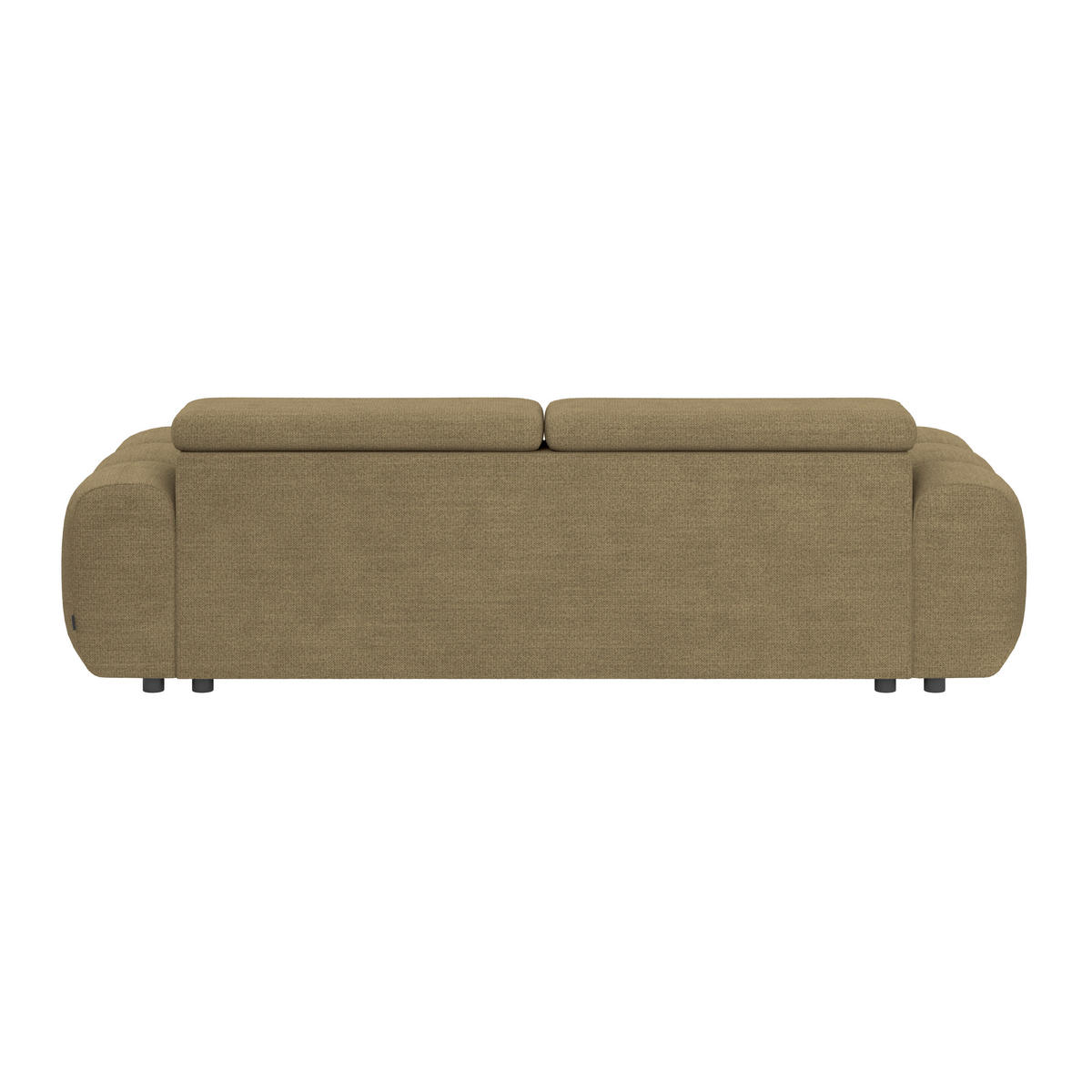 BIGSOFA Webstoff Taupe  - Taupe/Schwarz, Design, Kunststoff/Textil (248/77-97/108cm) - Welnova