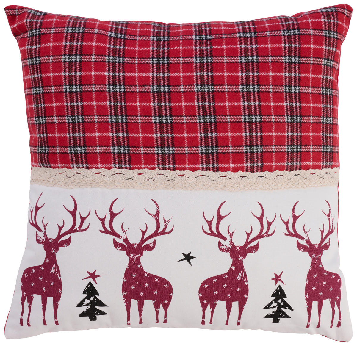 ZIERKISSEN  45/45 cm   - Rot, Basics, Textil (45/45cm) - X-Mas
