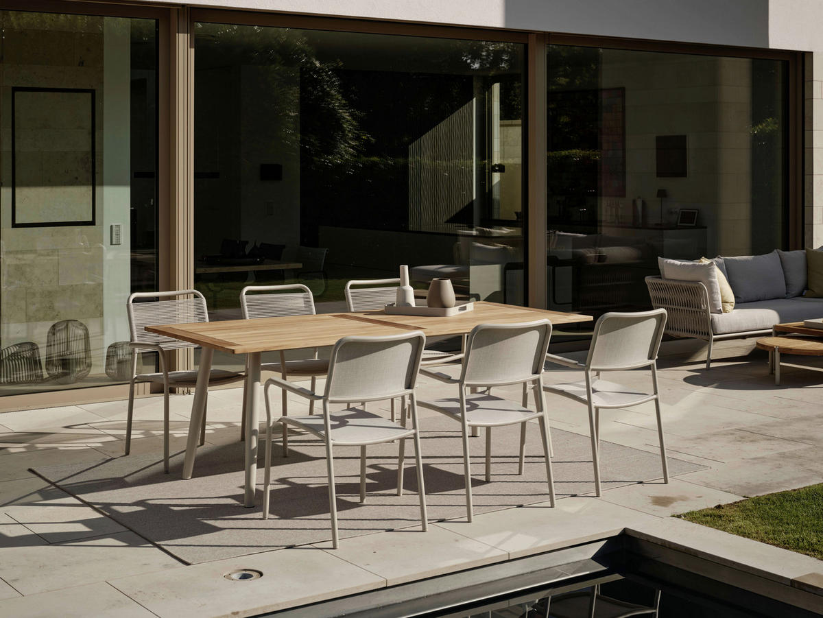 STAPELSESSEL Aluminium Greige  - Greige, Basics, Textil/Metall (59/89/61cm) - Stern