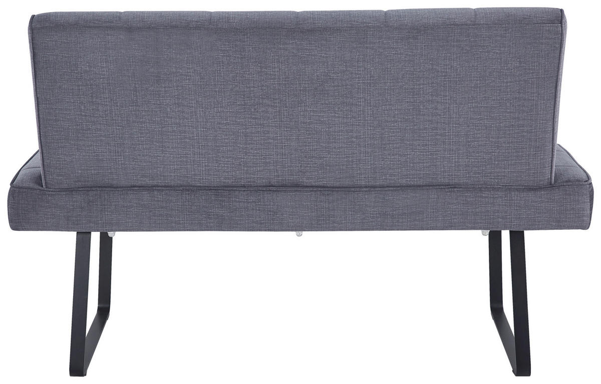 SITZBANK in Metall, Textil Dunkelgrau  - Dunkelgrau/Schwarz, KONVENTIONELL, Textil/Metall (140/88/62cm) - MID.YOU