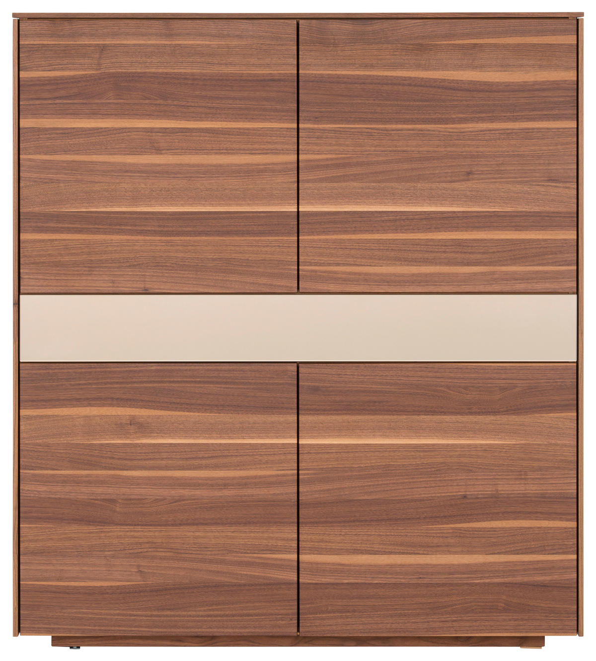 HIGHBOARD  in 132,9/150,2/41,8 cm  - Nussbaumfarben/Bronzefarben, Design, Glas/Holz (132,9/150,2/41,8cm) - TEAM 7