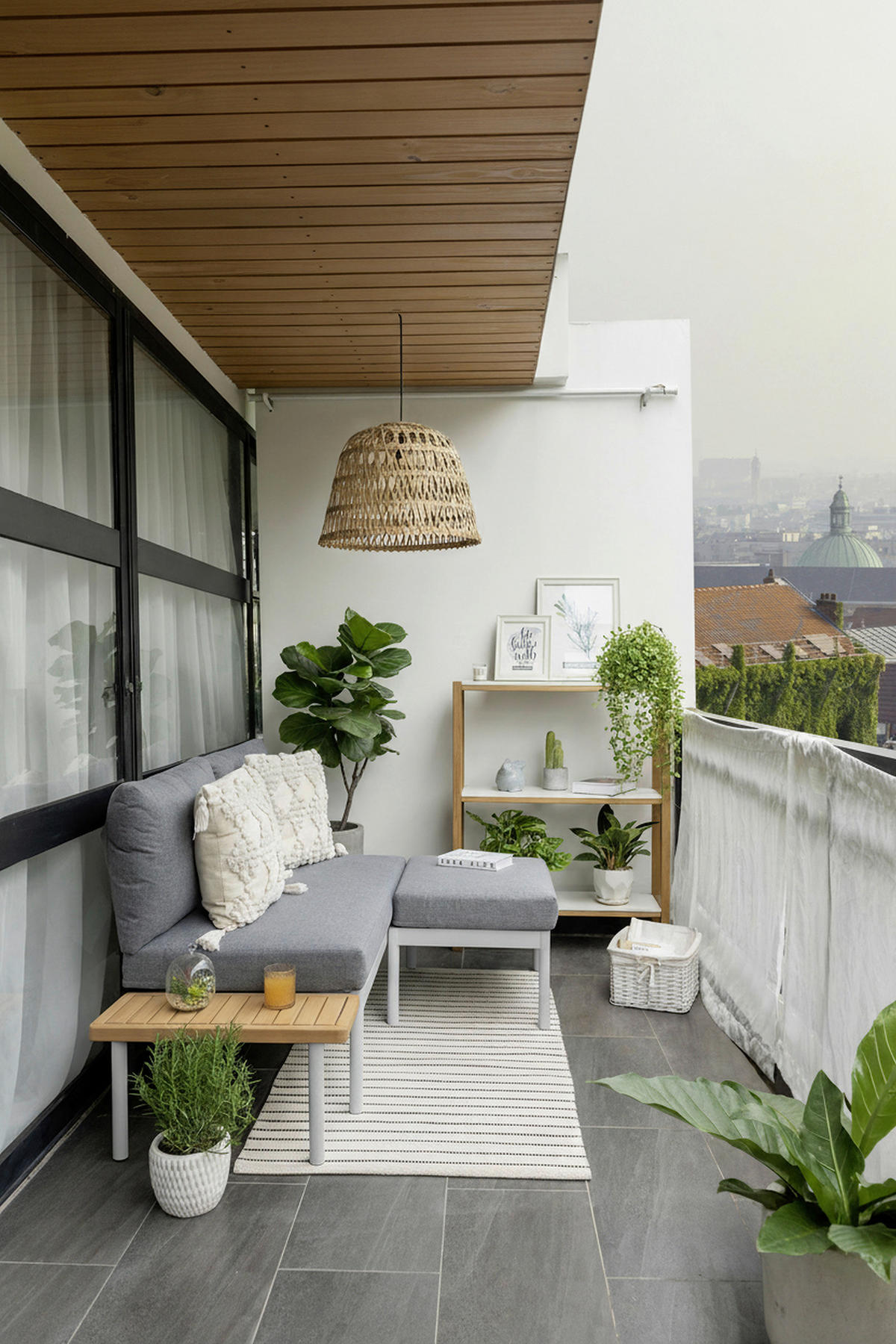 LOUNGEGARNITUR 110/150 cm Eukalyptusholz Hartholz Aluminium  - Anthrazit/Hellgrau, Design, Holz/Textil (110/150cm) - Ambia Garden
